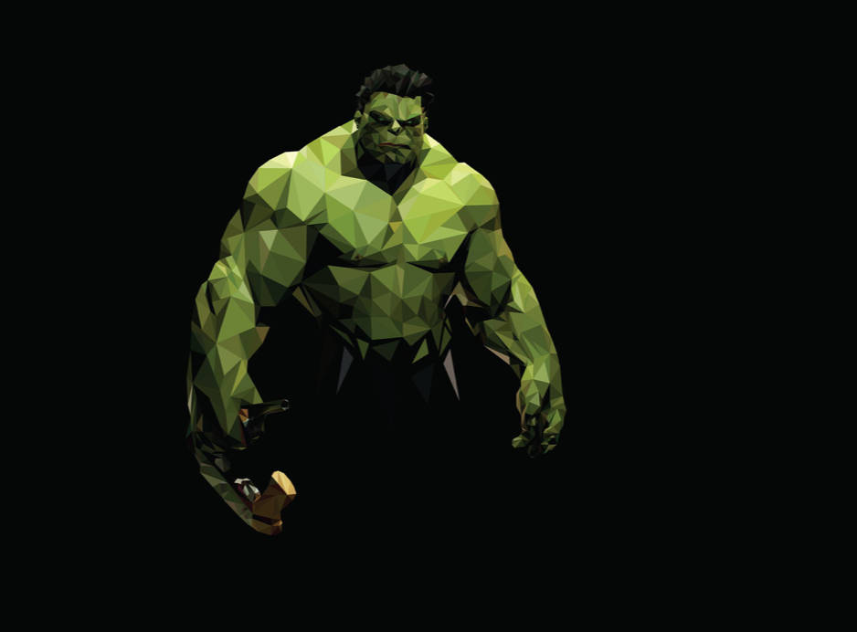 Hulk, 4K, low-poly, SD Desktop Wallpaper