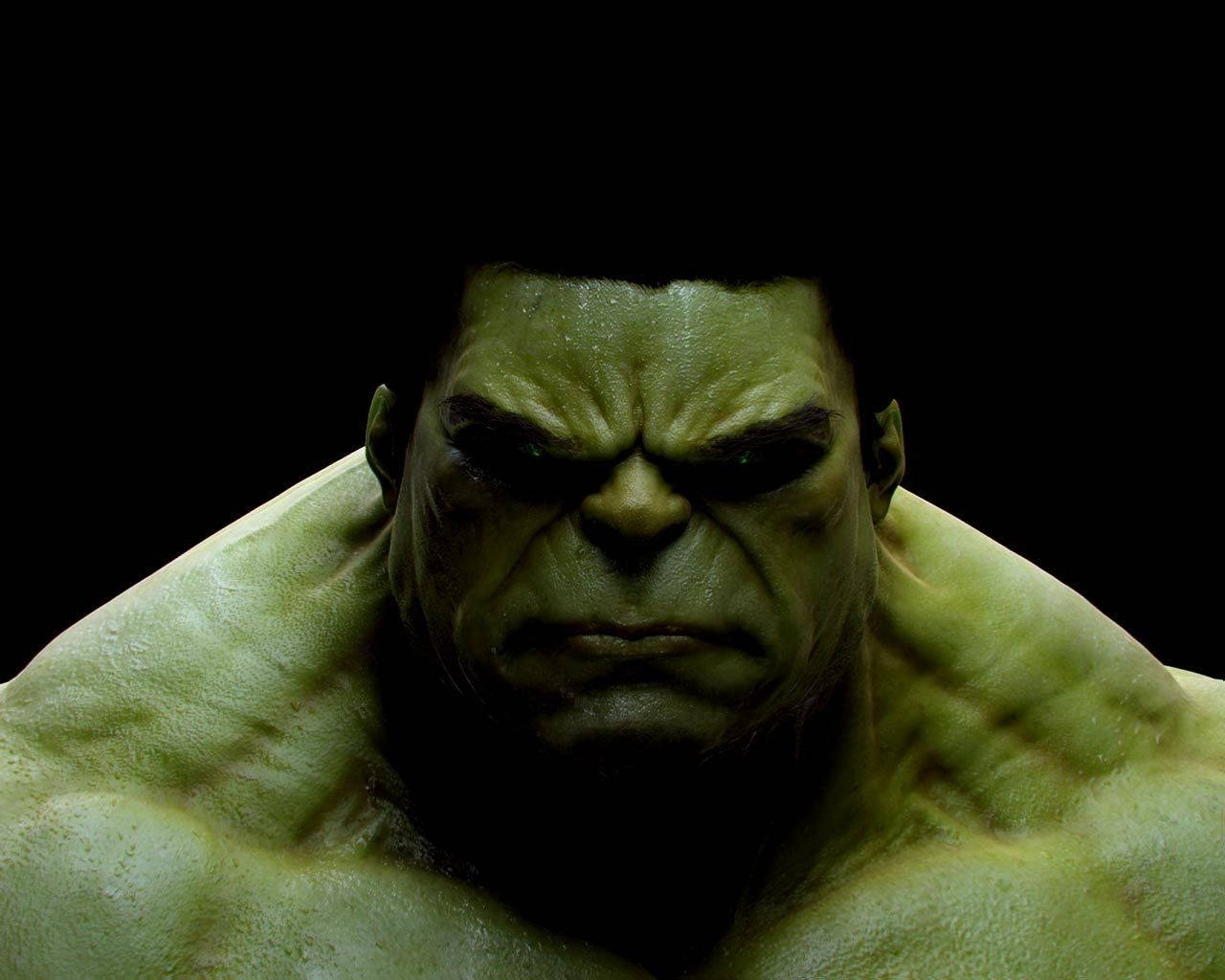 The Hulk, glowing eyes, bulging muscles, HD Desktop Wallpaper