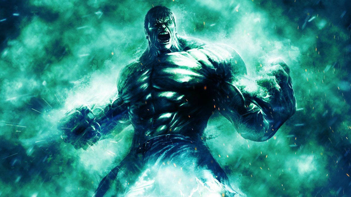 Hulk, green energy, sparks, SD Desktop Wallpaper