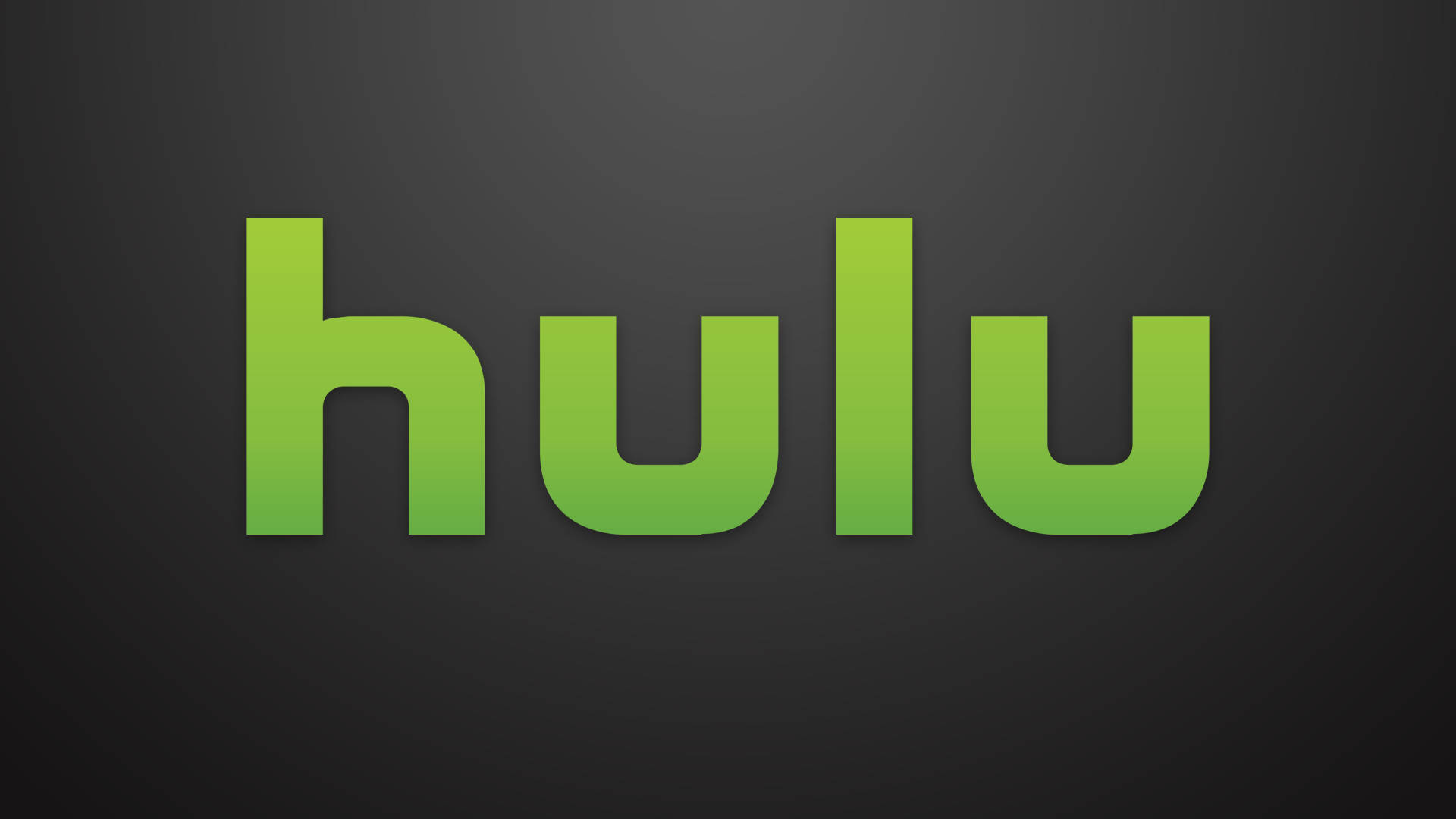 Hulu, green matte, gradient green letters, Full HD Desktop Wallpaper