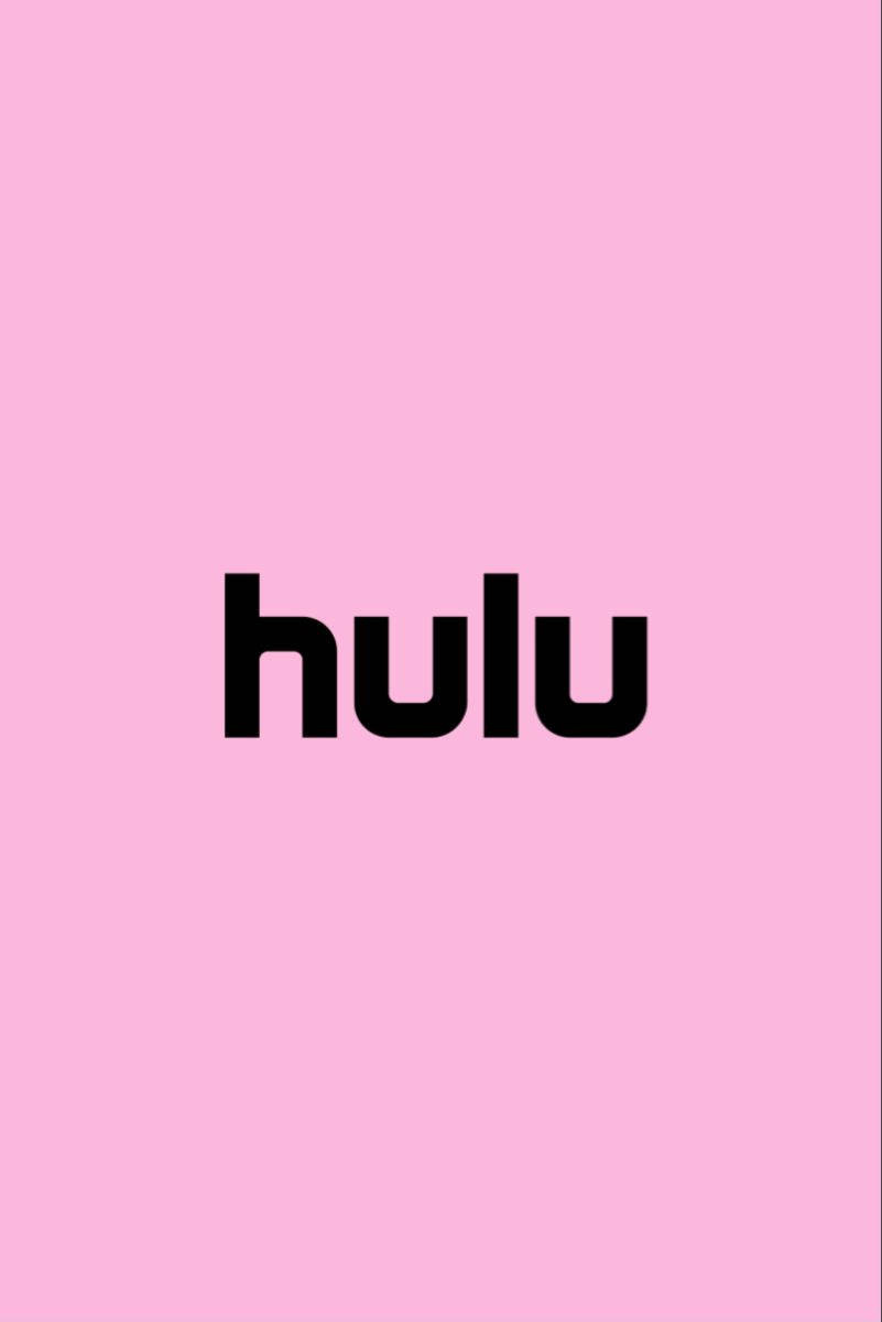 Hulu, pink aesthetic, black logo, SD Phone Wallpaper