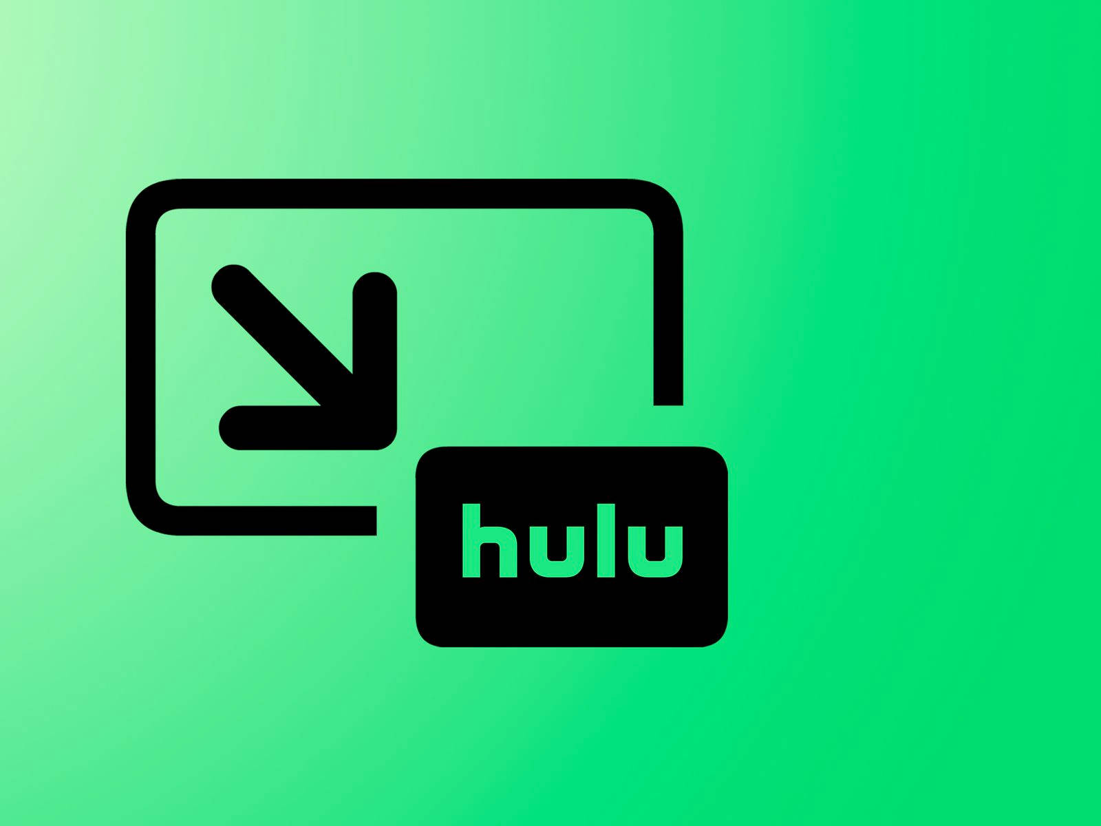Hulu, black, download arrow icon, HD Desktop Wallpaper