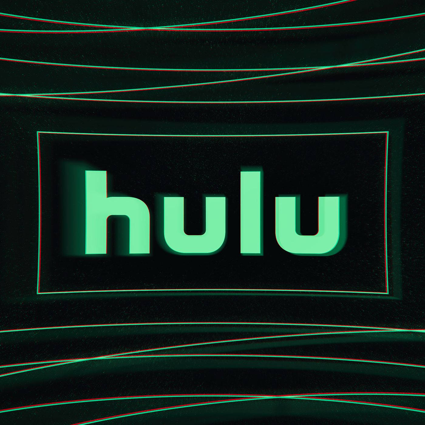Hulu, glowing green hulu logo, dark space, HD Desktop Wallpaper