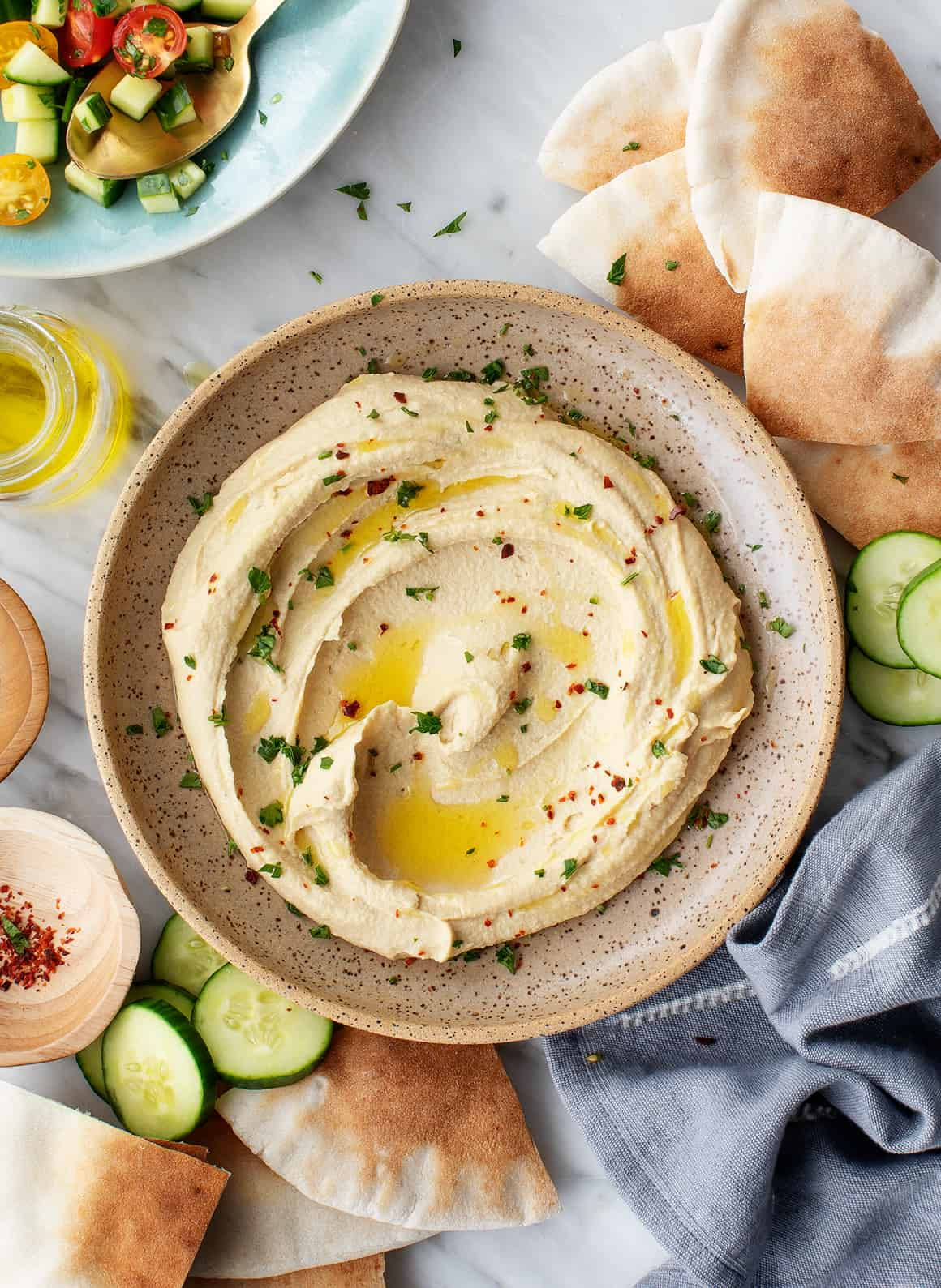 hummus, olive oil, paprika, HD Phone Wallpaper
