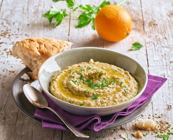 hummus, olive oil, parsley, SD Desktop Wallpaper