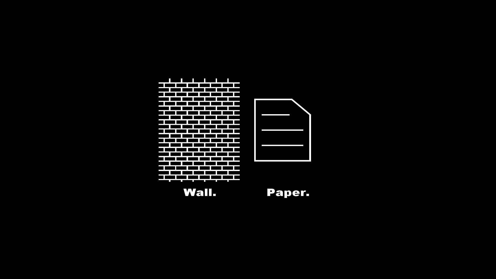 brick wall, document, black background, Full HD Desktop Wallpaper