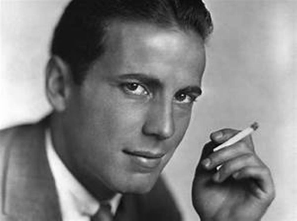 Humphrey Bogart, black and white portrait, suit, SD Desktop Wallpaper