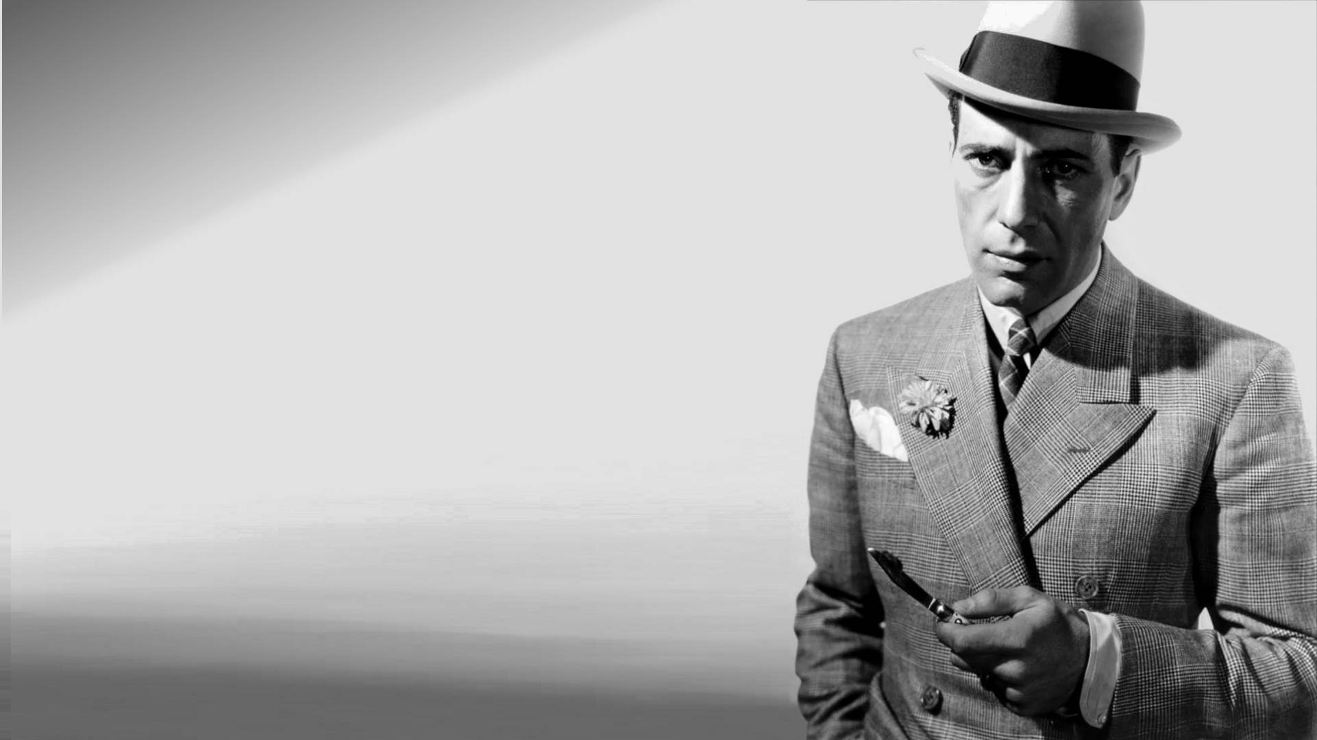 Humphrey Bogart, fedora, suit, Full HD Desktop Wallpaper