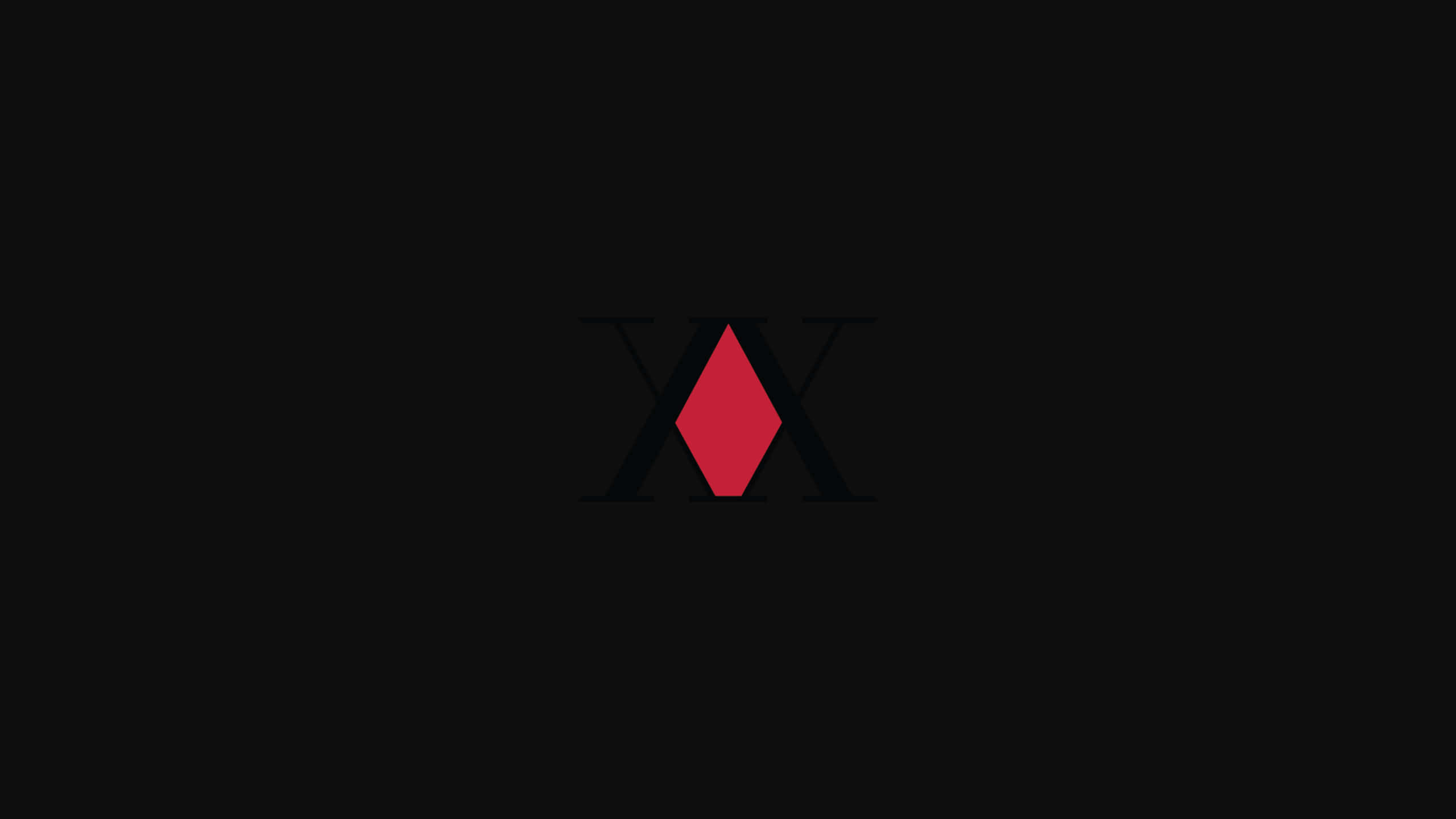 Hunter X Hunter, logo, red diamond, 2K Desktop Wallpaper