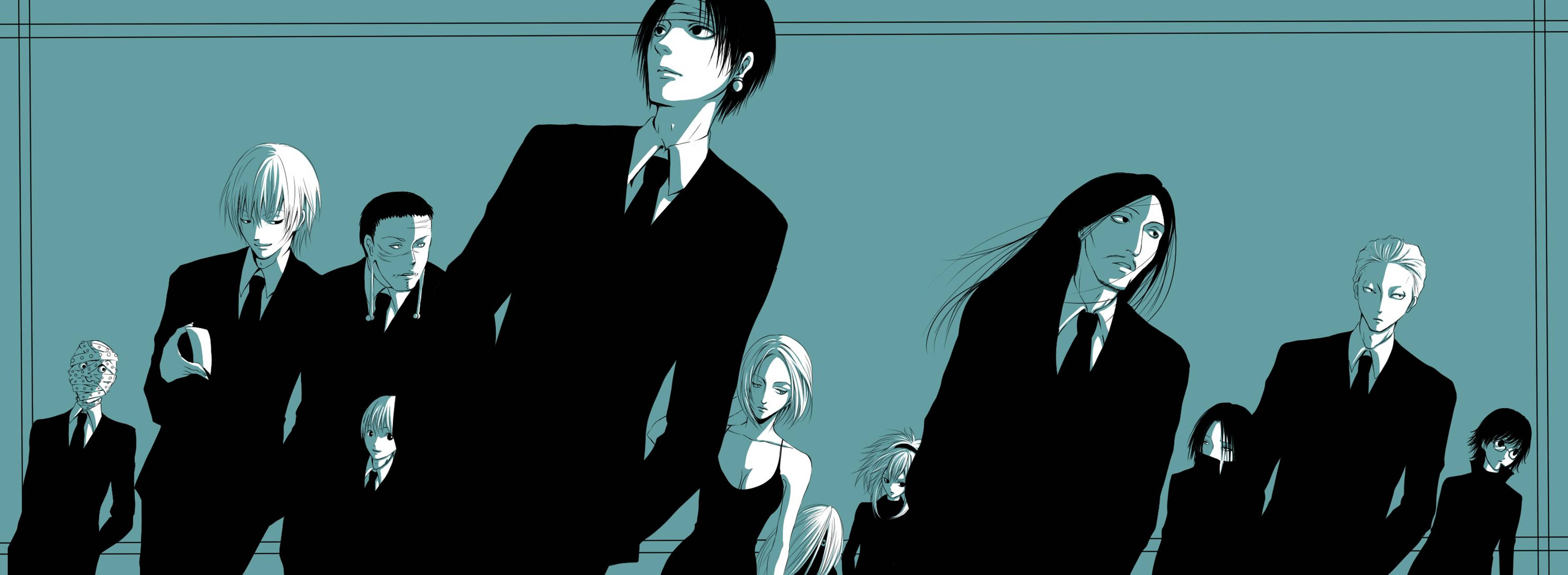 Hunter X Hunter, anime characters, black suits, 5K Desktop Wallpaper