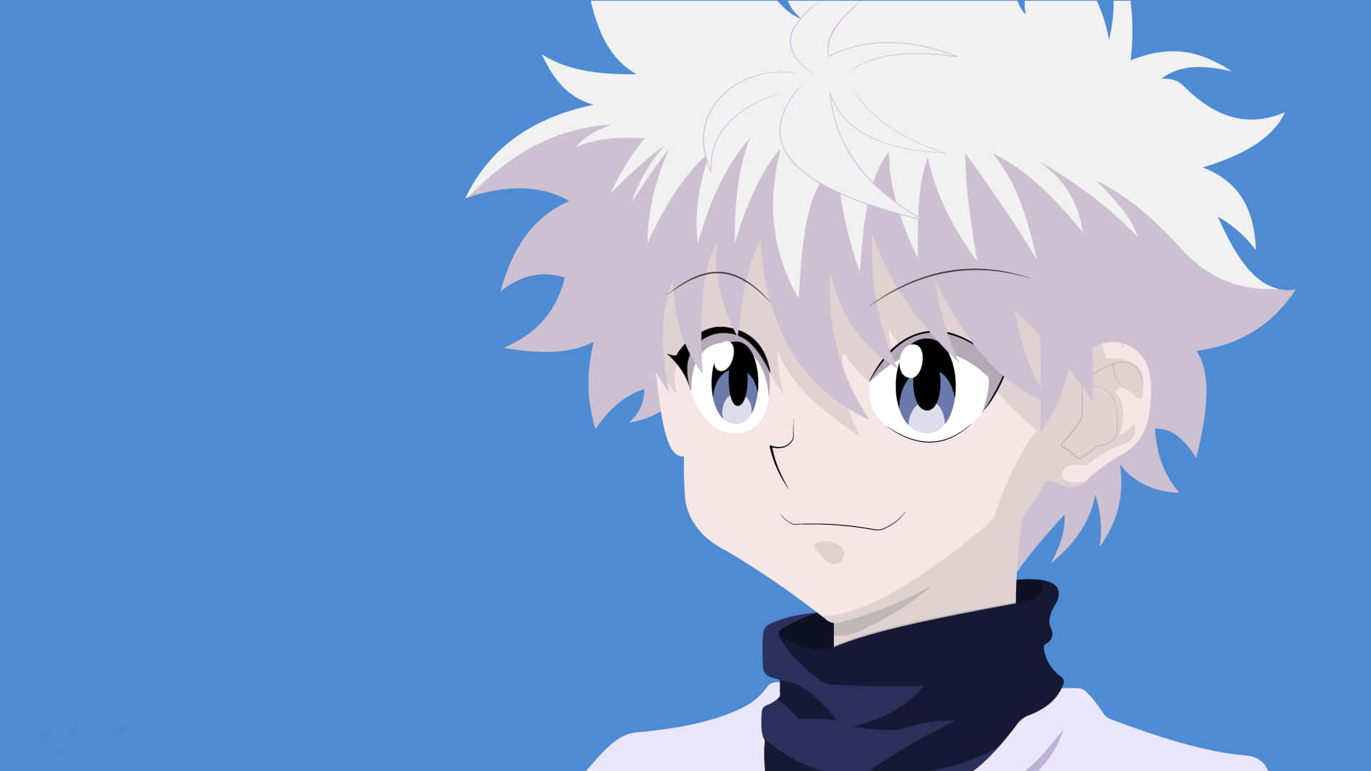Hunter X Hunter, spiky white hair, blue eyes, Full HD Desktop Wallpaper