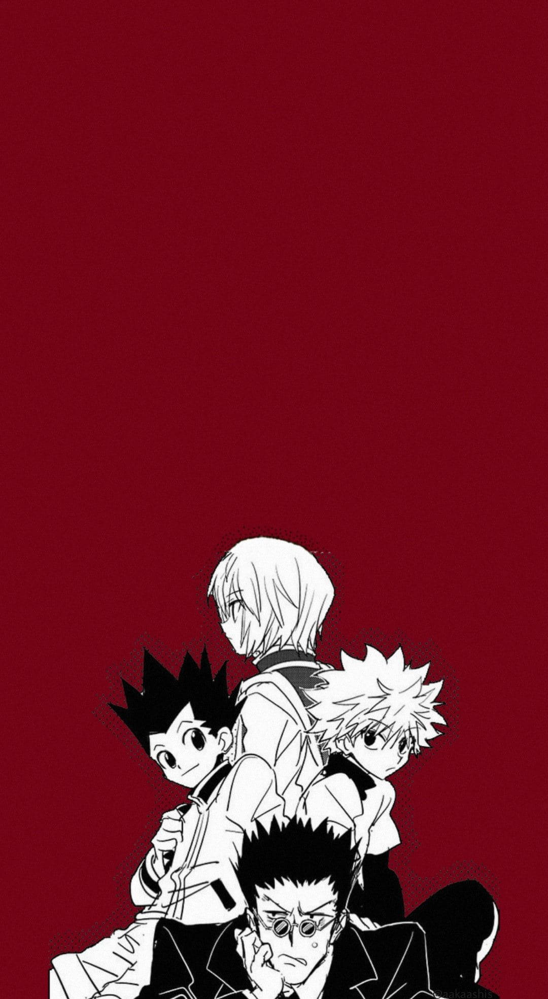 Hunter X Hunter, anime characters, black and white, Full HD Phone Wallpaper