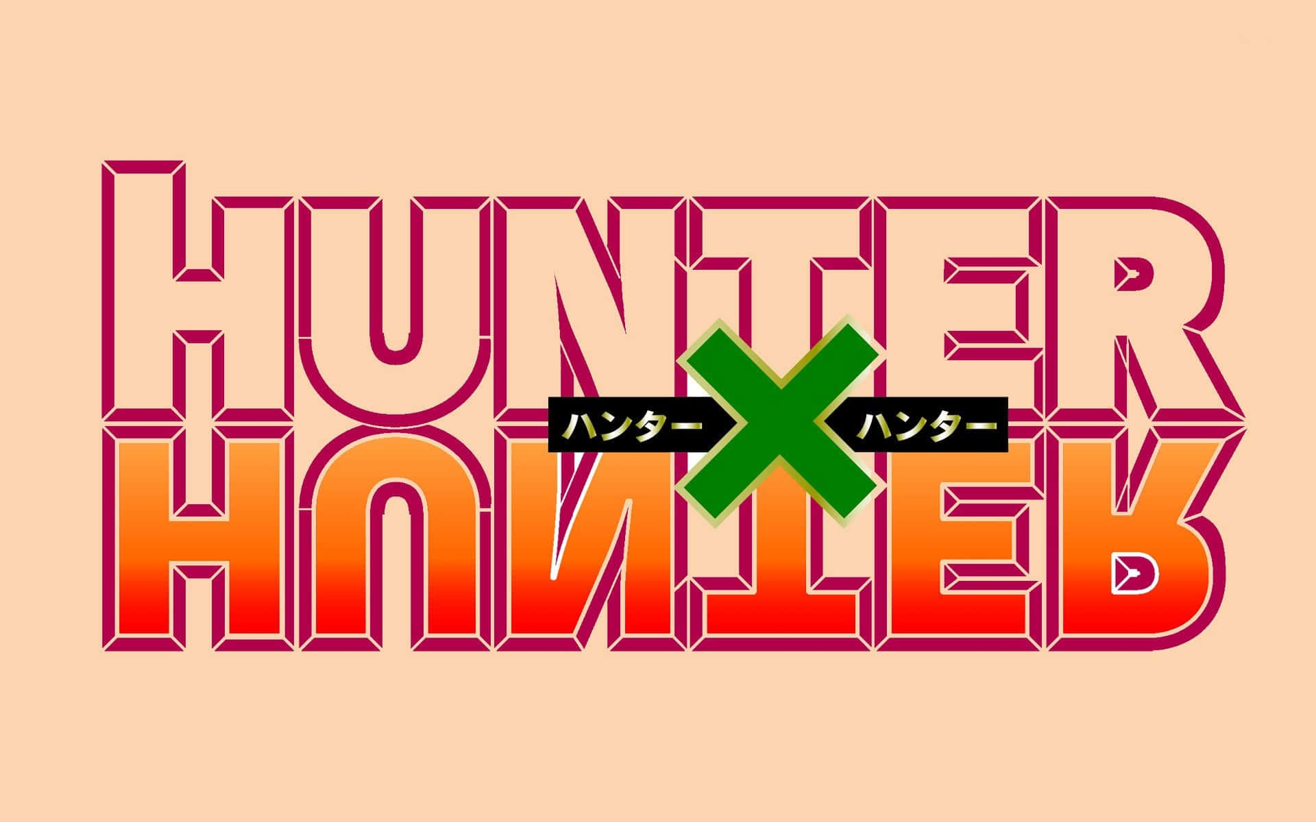 Hunter X Hunter, magenta, orange gradient, Full HD Desktop Wallpaper