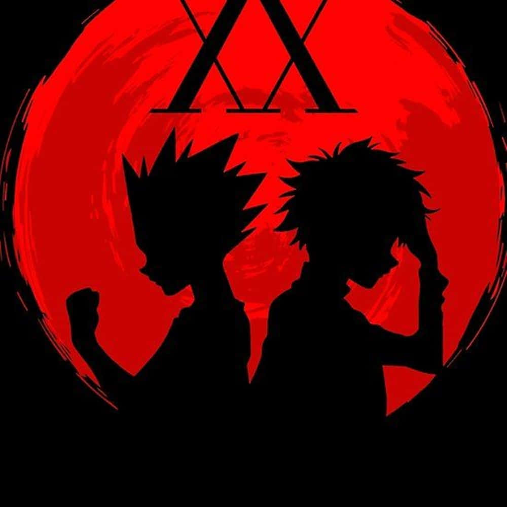 Hunter X Hunter, blood red moon, black 'X' symbol, SD Desktop Wallpaper