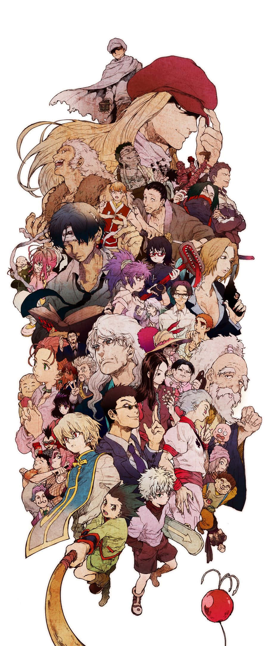 Hunter X Hunter, anime collage, diverse characters, Full HD Phone Wallpaper