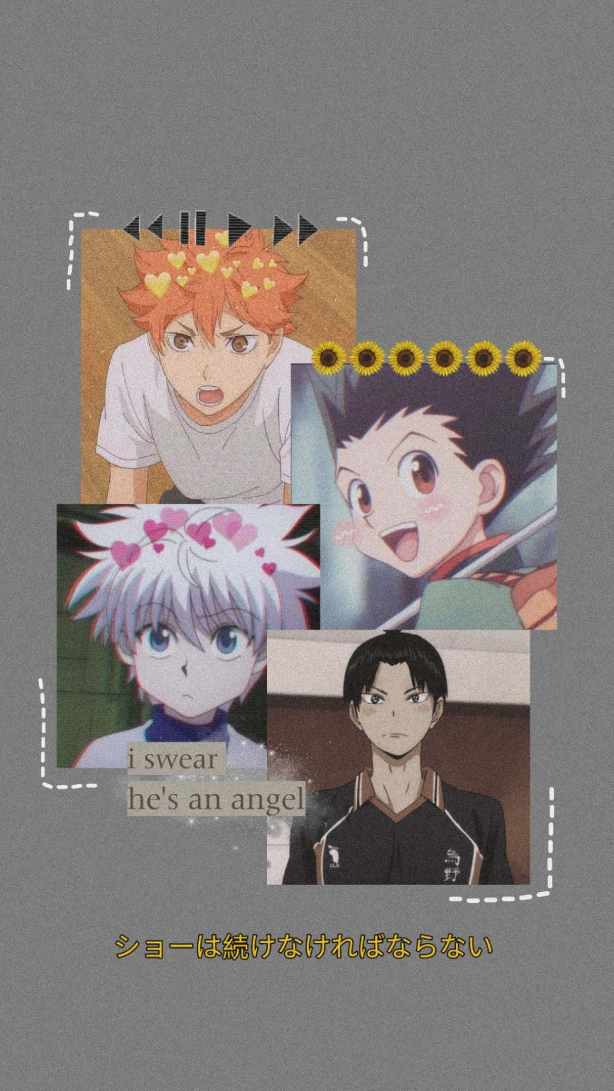 Hunter X Hunter, anime characters, hearts, Full HD Phone Wallpaper