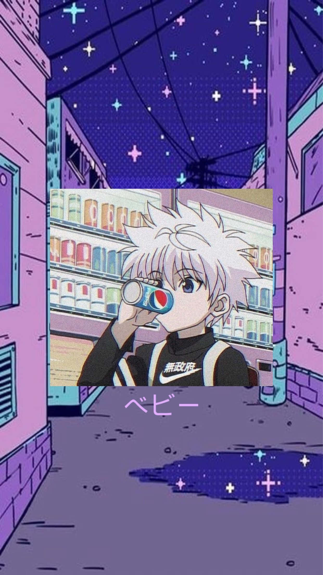 Hunter X Hunter, spiky-haired anime boy, Pepsi can, Full HD Phone Wallpaper