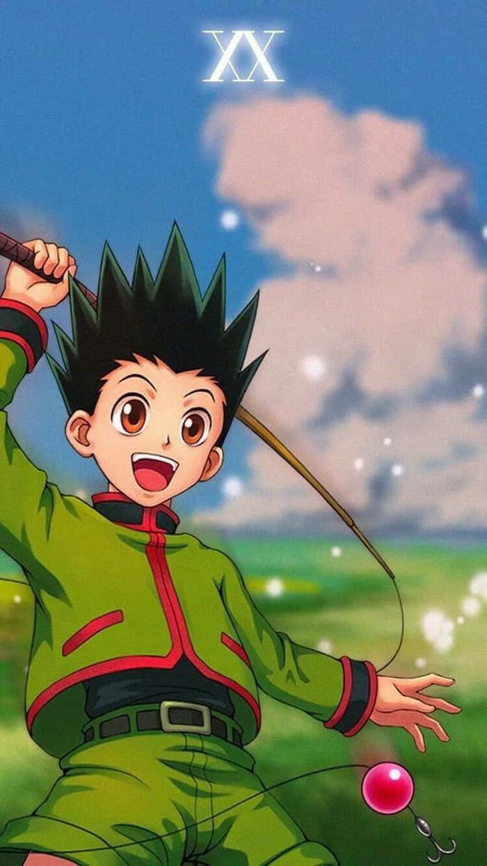 Hunter X Hunter, anime boy, green outfit, SD Phone Wallpaper