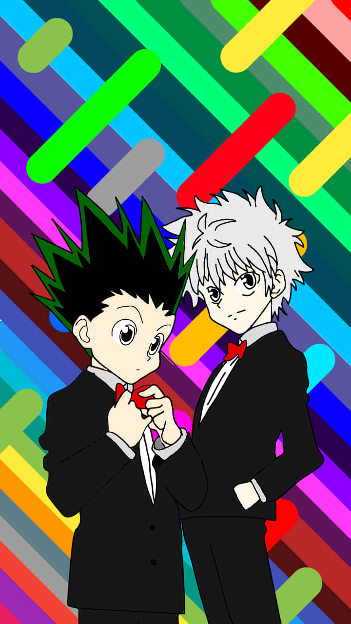 Hunter X Hunter, anime boys, black tuxedos, HD Phone Wallpaper