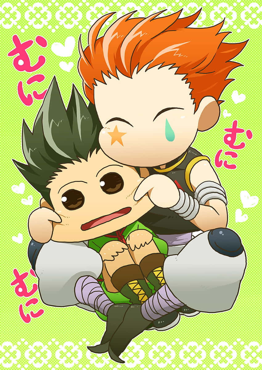 Hunter X Hunter, chibi anime boys, orange hair, SD Phone Wallpaper