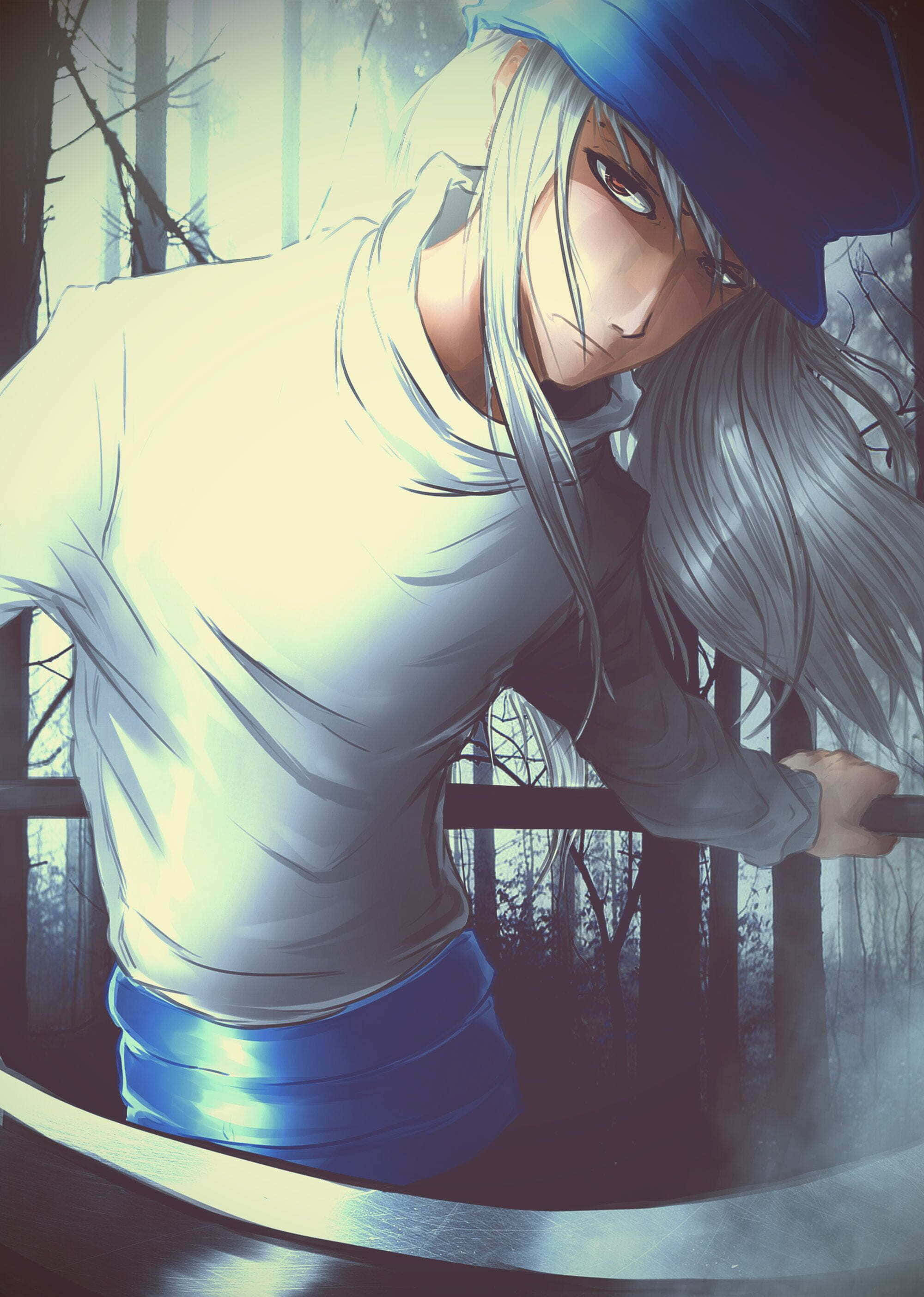 Kite, Hunter x Hunter, silver-haired, 2K Phone Wallpaper