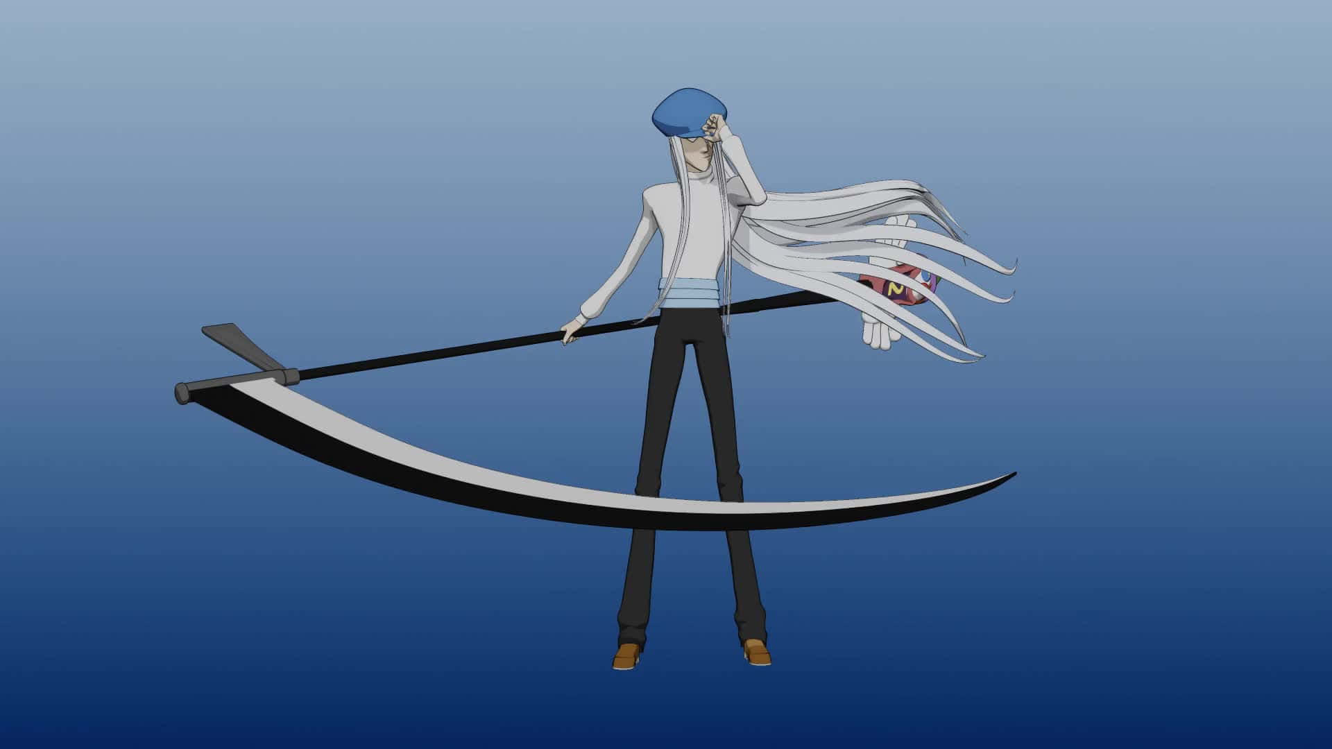 Kite, Hunter X Hunter, long white hair, Full HD Desktop Wallpaper