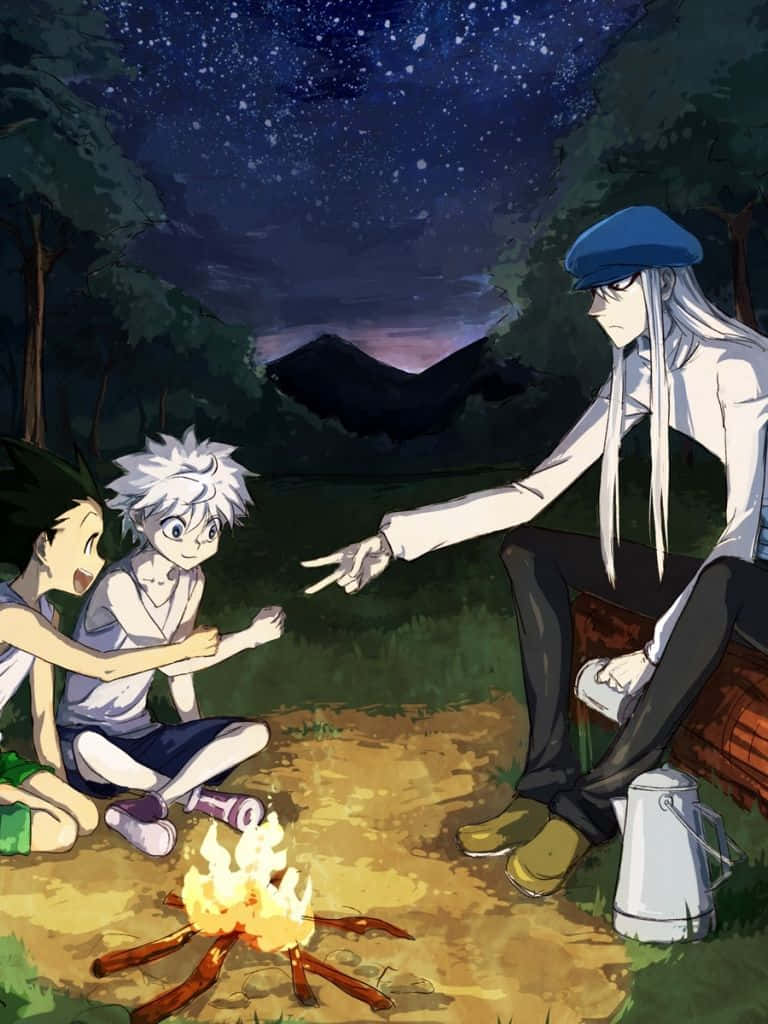 Kite, Hunter x Hunter, silver-haired man, SD Phone Wallpaper