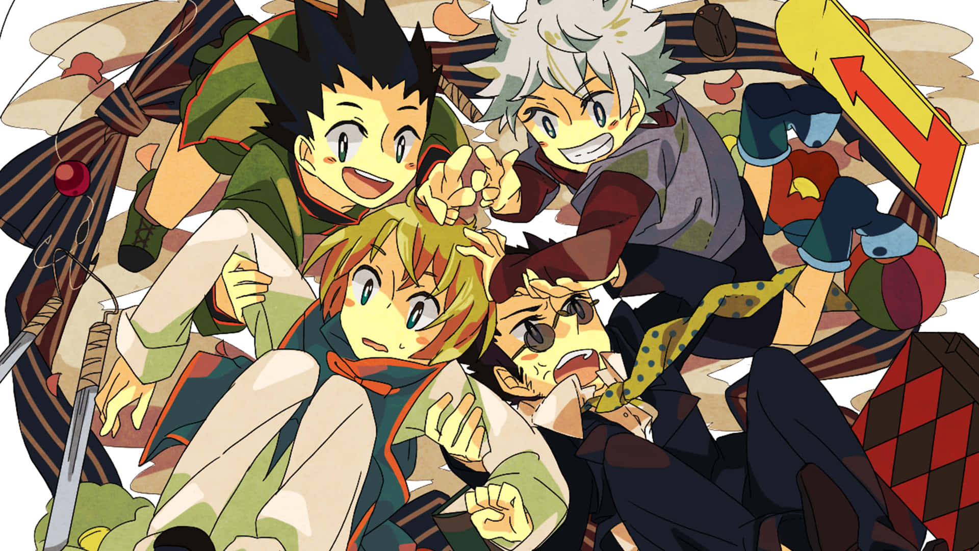 Hunter X Hunter, anime characters, dynamic poses, Full HD Desktop Wallpaper