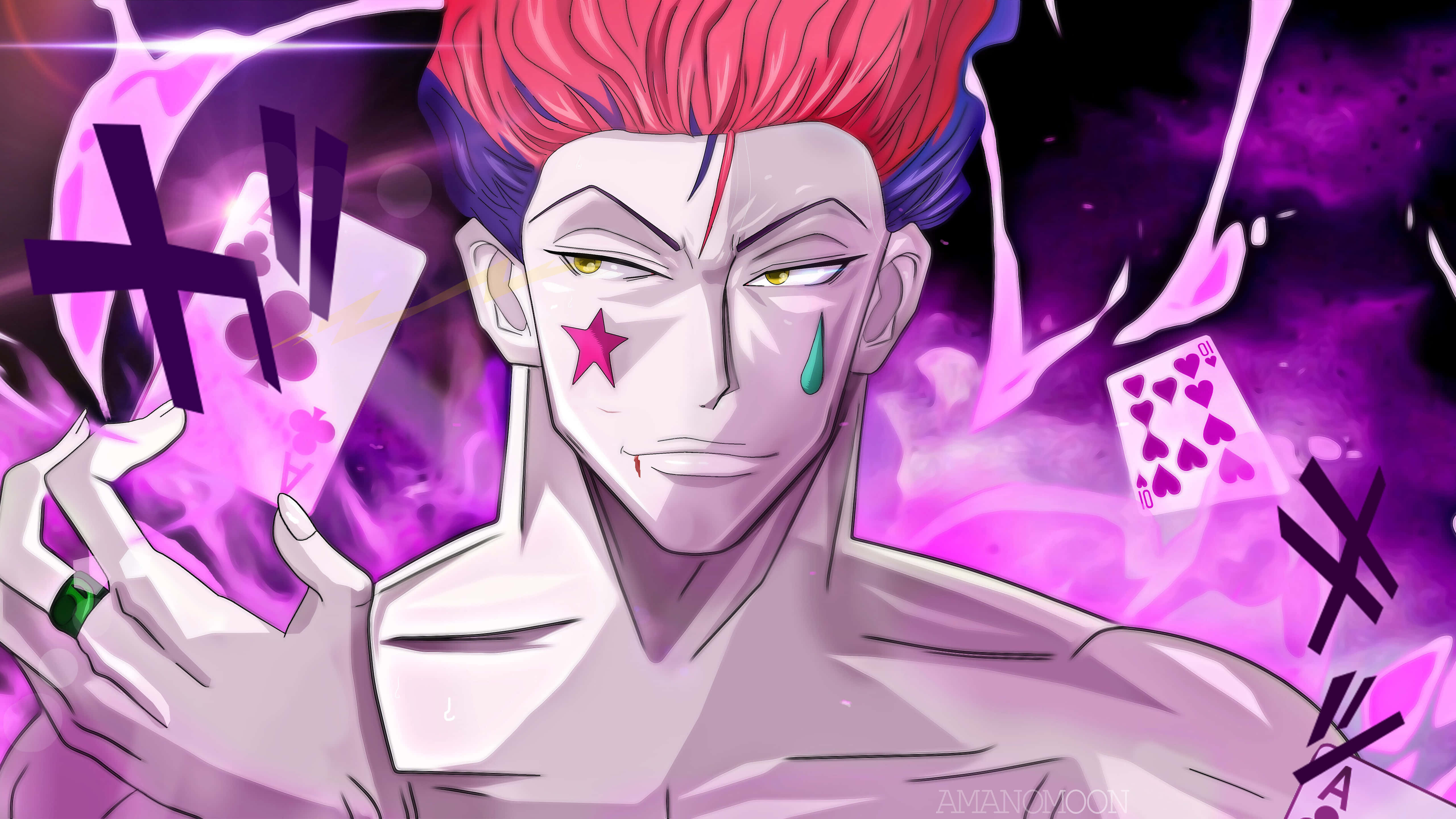 Hunter X Hunter, pink hair, star tattoo, 5K Desktop Wallpaper