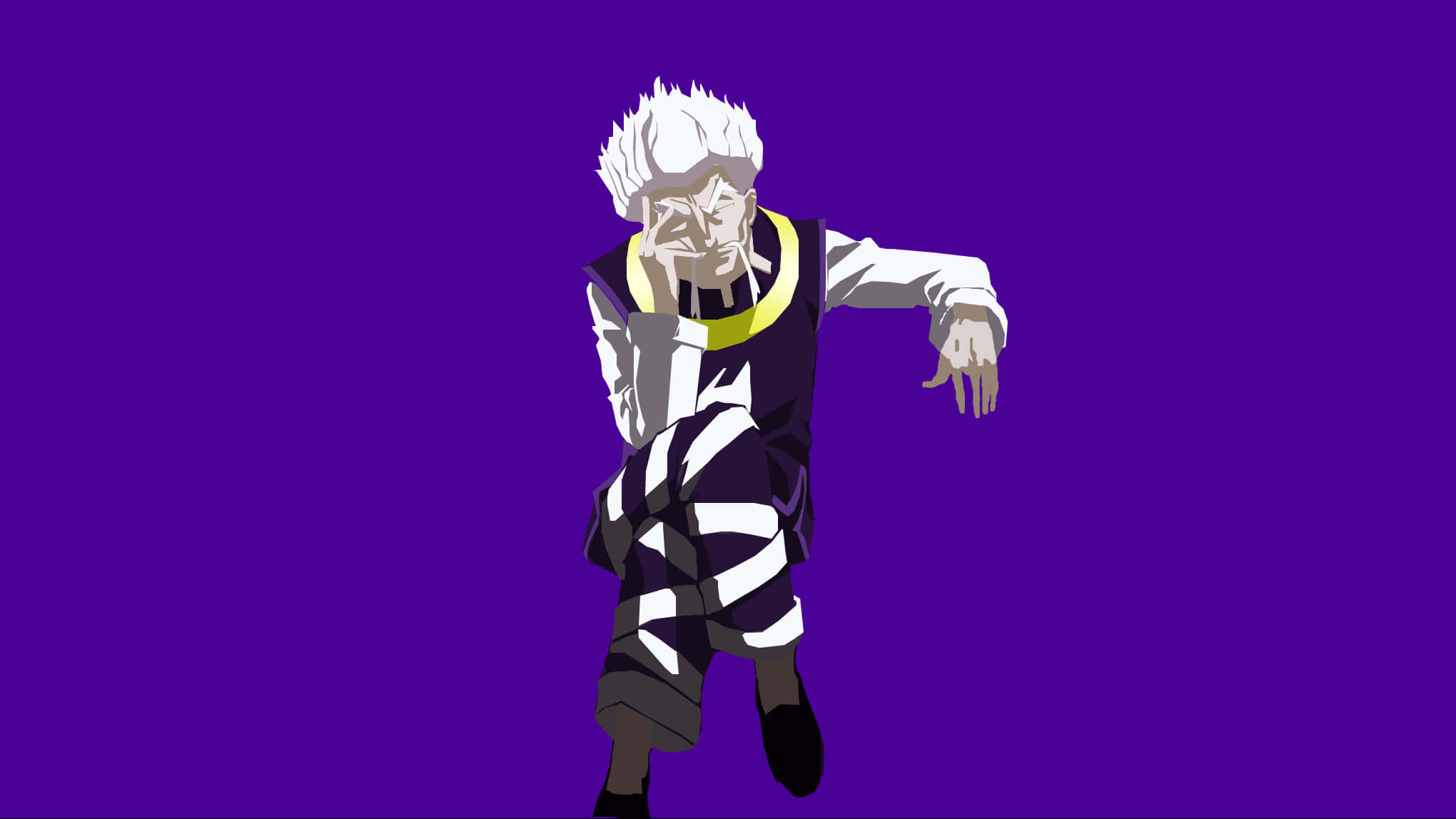 Hunter X Hunter, spiky white hair, striped outfit, Full HD Desktop Wallpaper