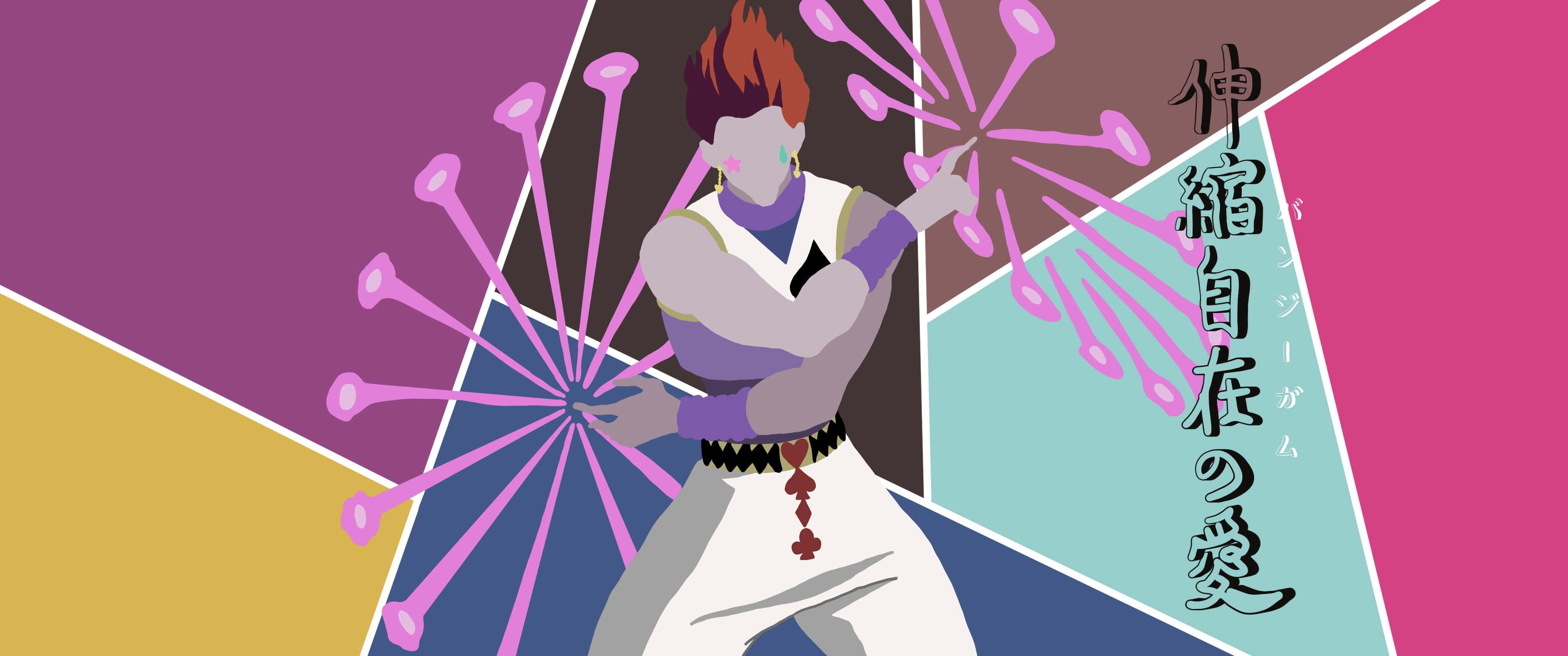 Hunter X Hunter, red hair, purple accents, 4K Desktop Wallpaper