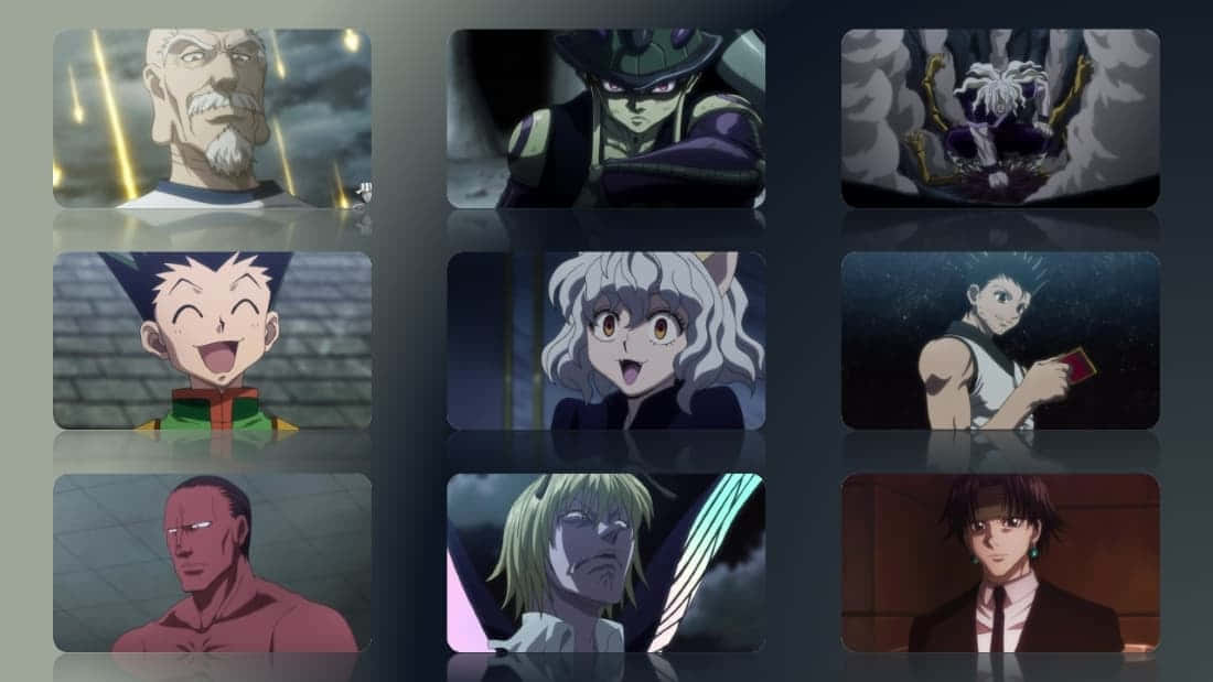 Hunter X Hunter, character collage, anime character portraits, SD Desktop Wallpaper