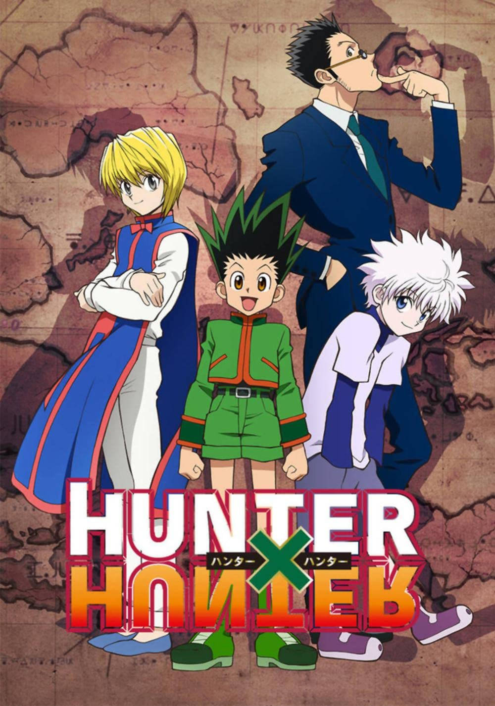 Hunter X Hunter, anime characters, cracked map, HD Phone Wallpaper