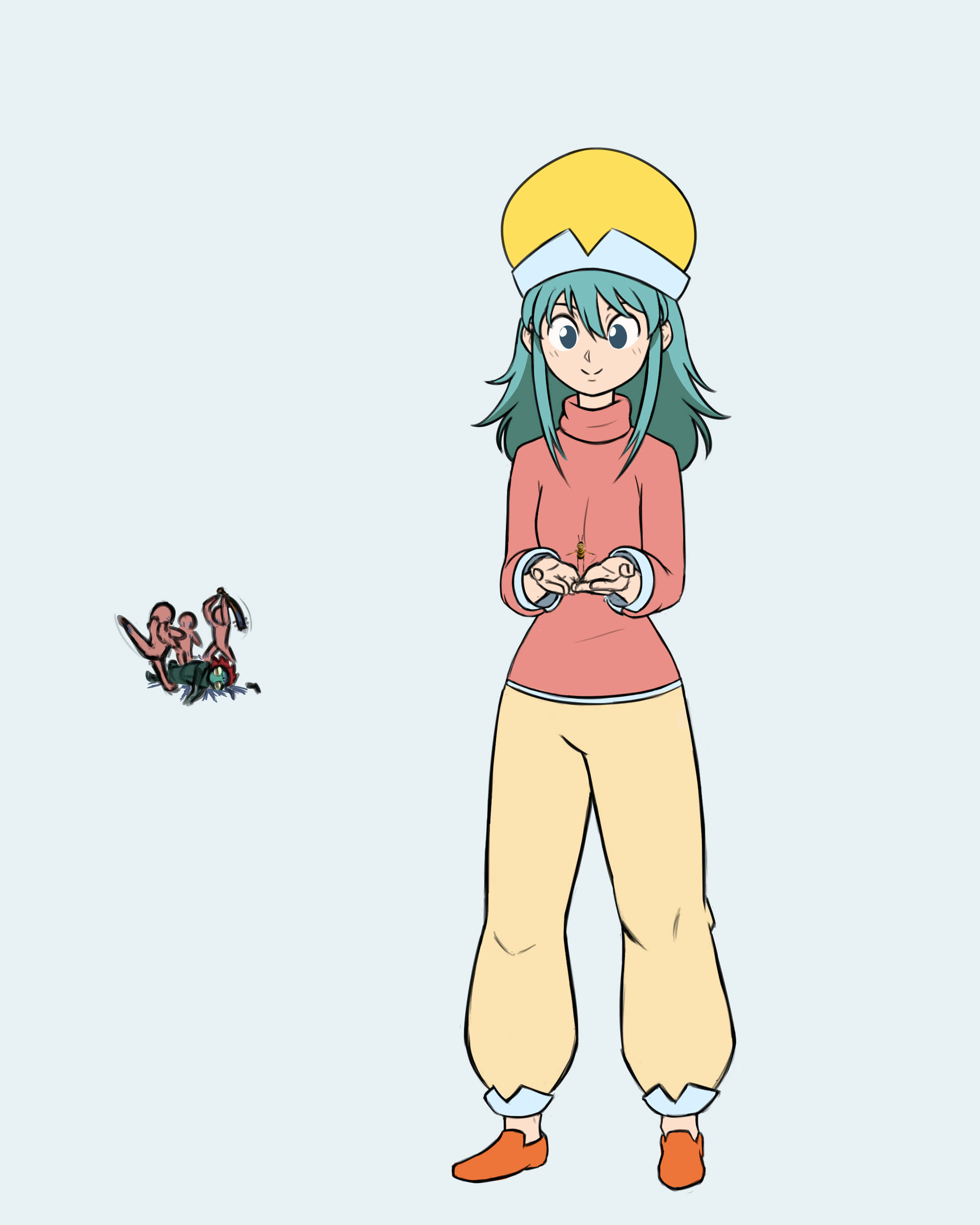 Hunter X Hunter, Ponzu, teal hair, 2K Phone Wallpaper