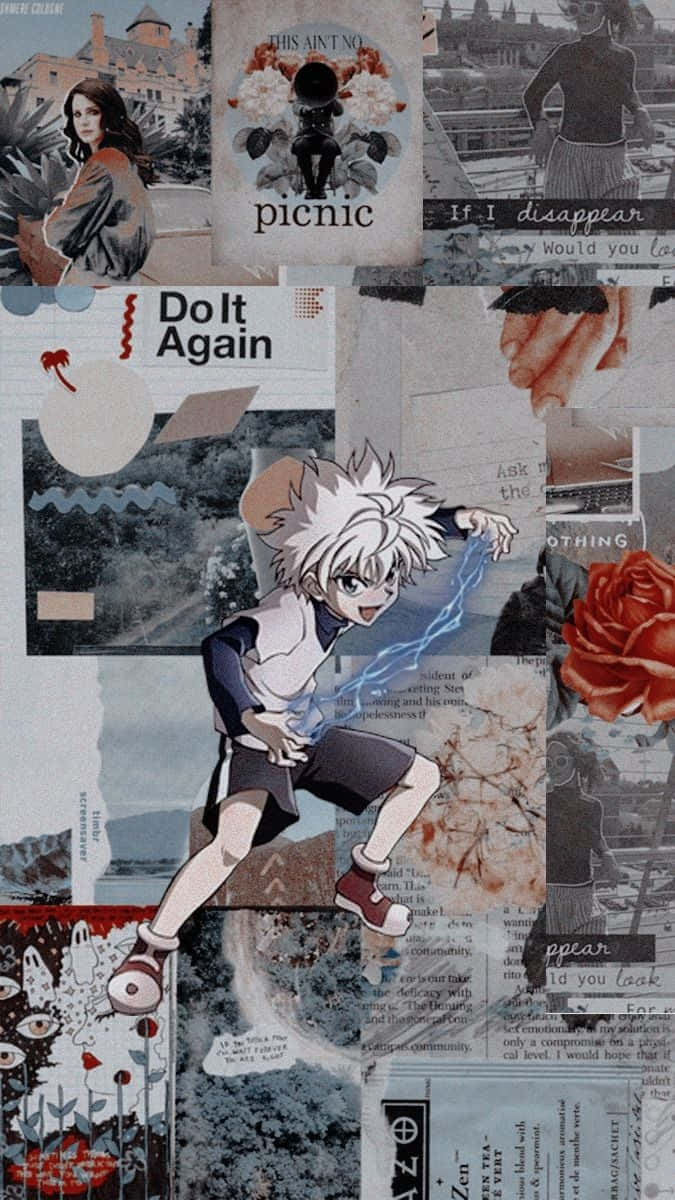 Hunter X Hunter, spiky-haired boy, lightning, SD Phone Wallpaper