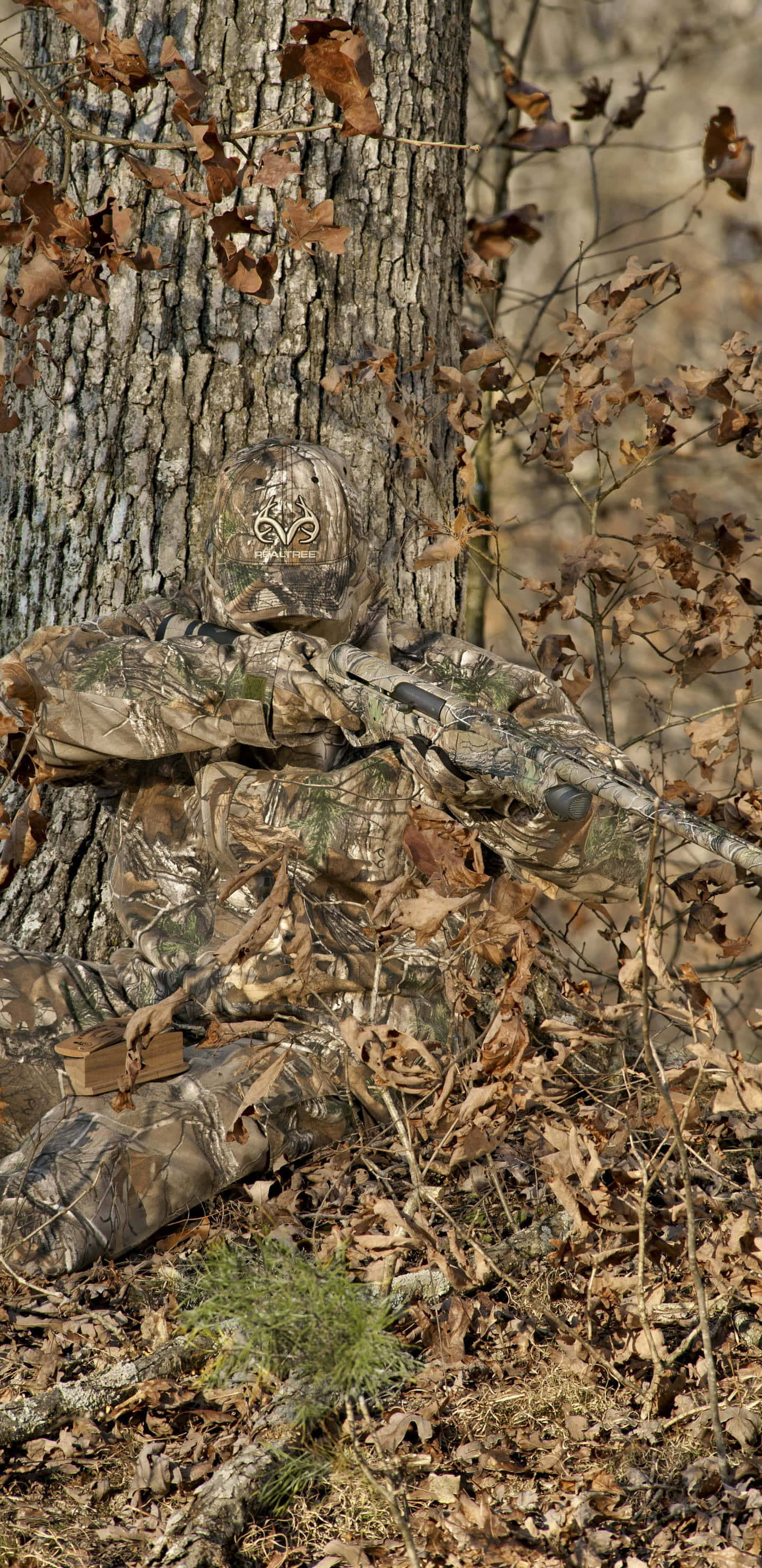 hunting camo, camouflage gear, rifle, 2K Phone Wallpaper