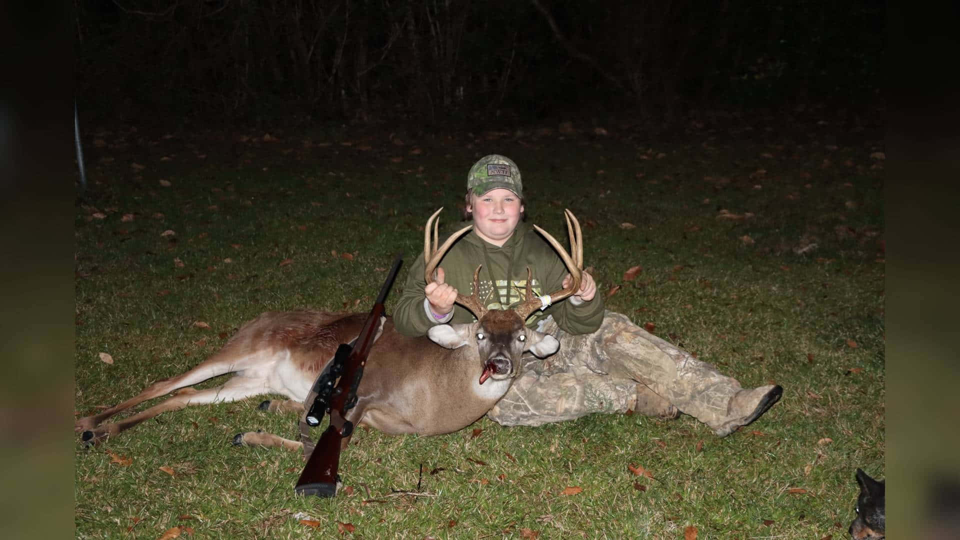 hunter, deer horns, camouflage, Full HD Desktop Wallpaper