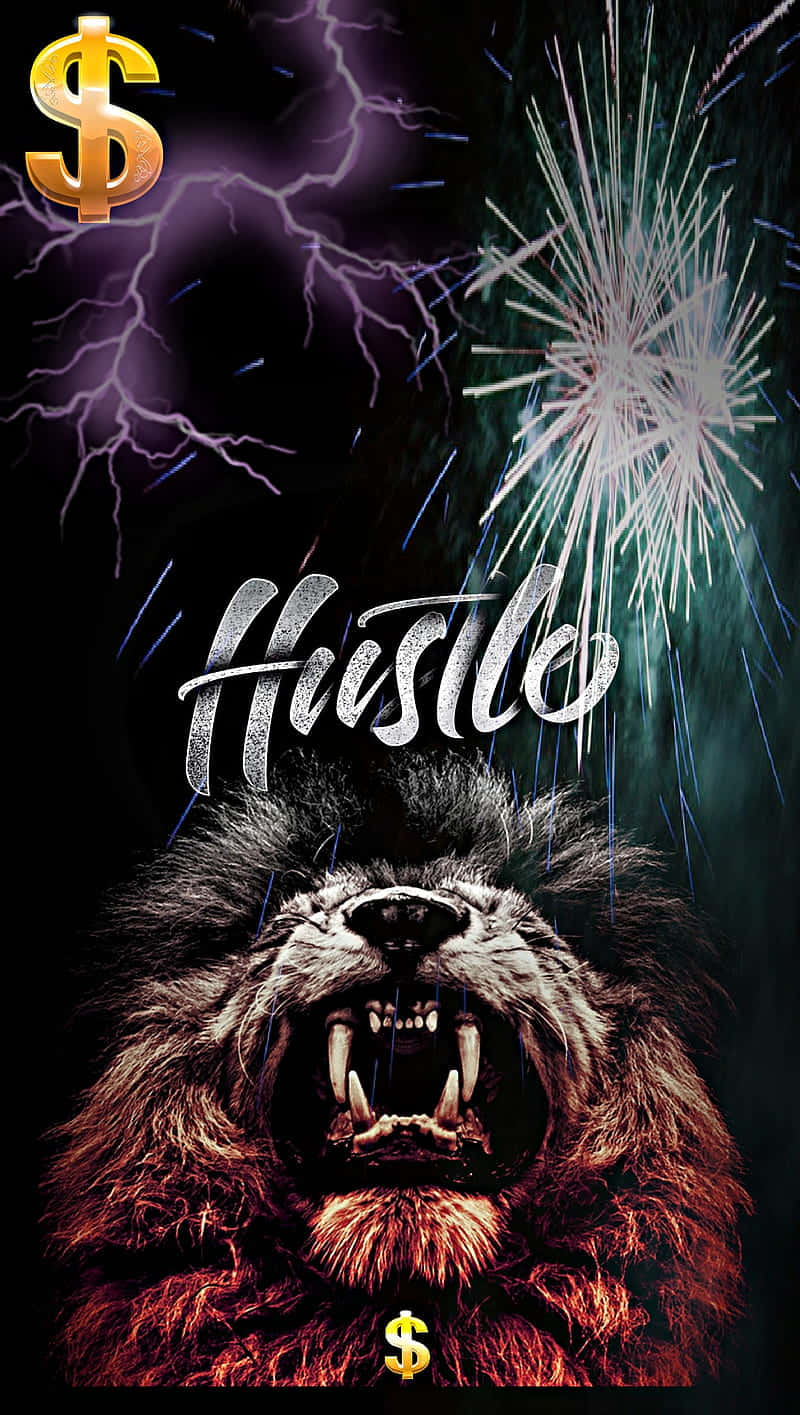 Hustler, lion, glowing eyes, HD Phone Wallpaper