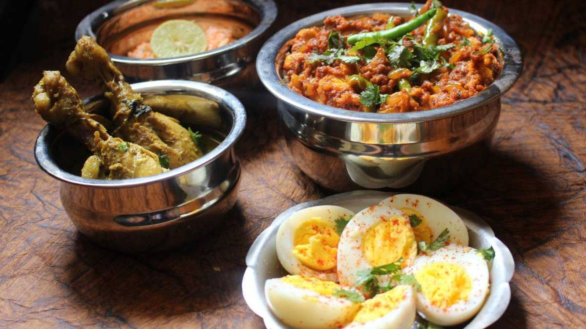 Hyderabad, chicken curry, dal, Full HD Desktop Wallpaper