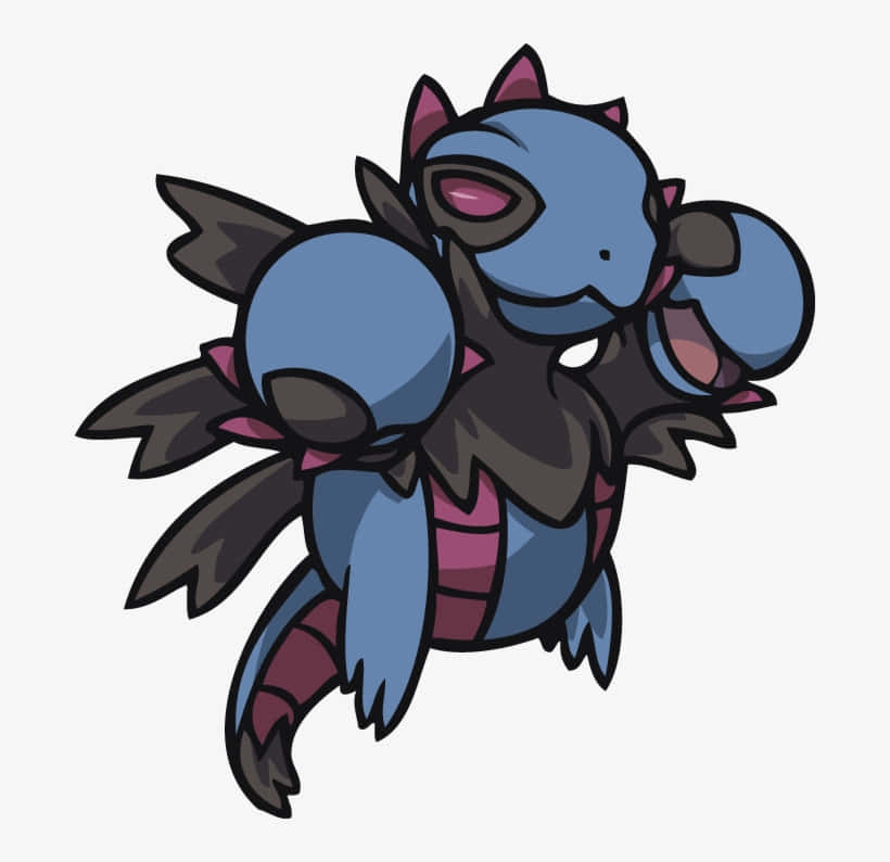 Hydreigon, blue, black wings, SD Desktop Wallpaper