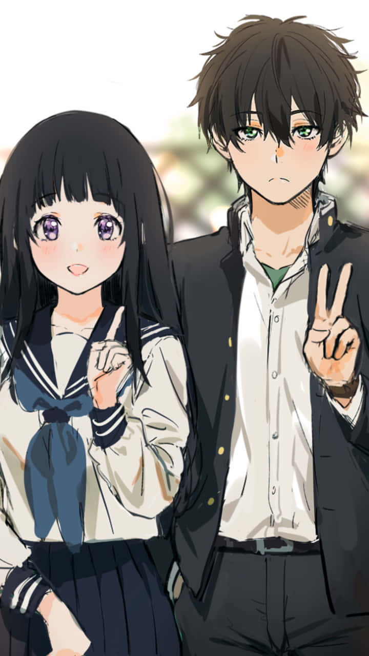 Hyouka, anime, school uniforms, HD Phone Wallpaper
