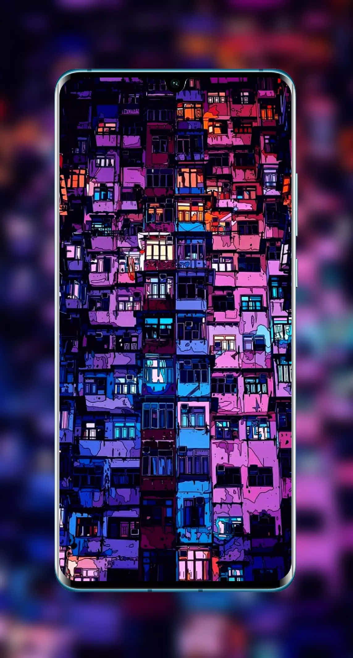 Hype Aesthetic, glowing windows, vibrant purples, Full HD Phone Wallpaper