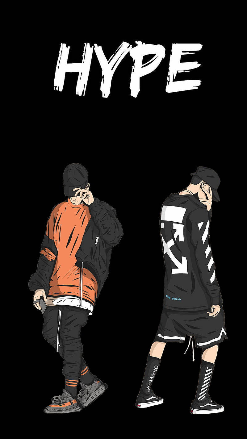 HYPE, orange, black, HD Phone Wallpaper