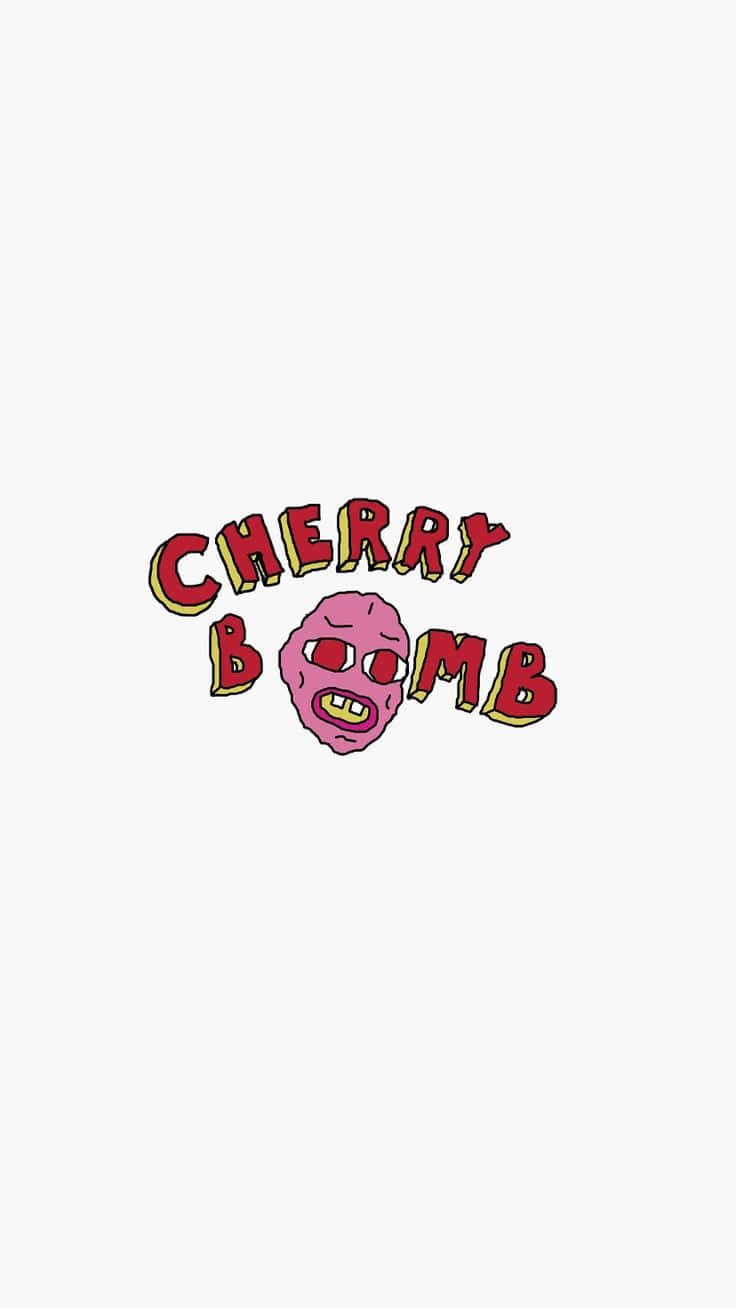 Hype Aesthetic, pink cherry bomb character, red eyes, HD Phone Wallpaper