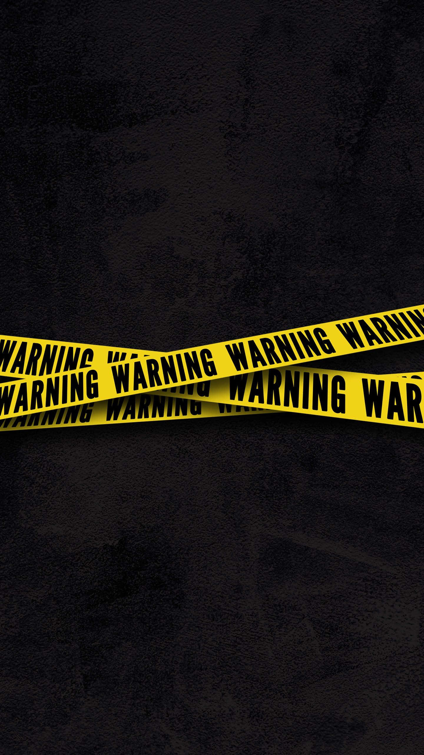 Hype Aesthetic, bold yellow warning tape, textured black background, 2K Phone Wallpaper