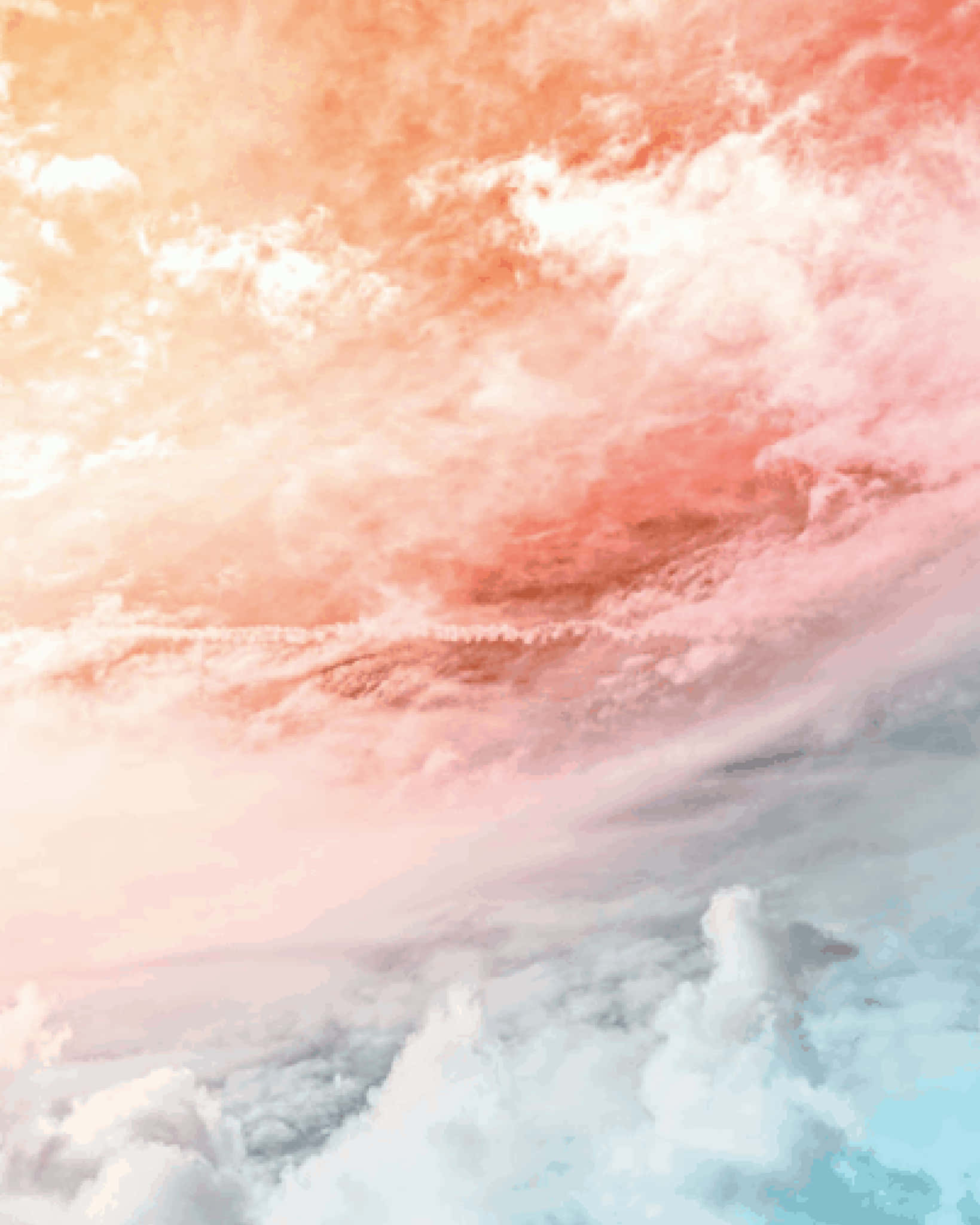 Hype Aesthetic, peach, teal, Full HD Phone Wallpaper