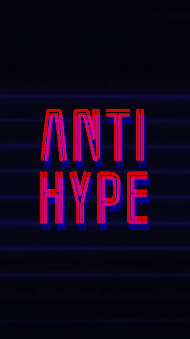 anti hype, red neon, blue neon, SD Phone Wallpaper