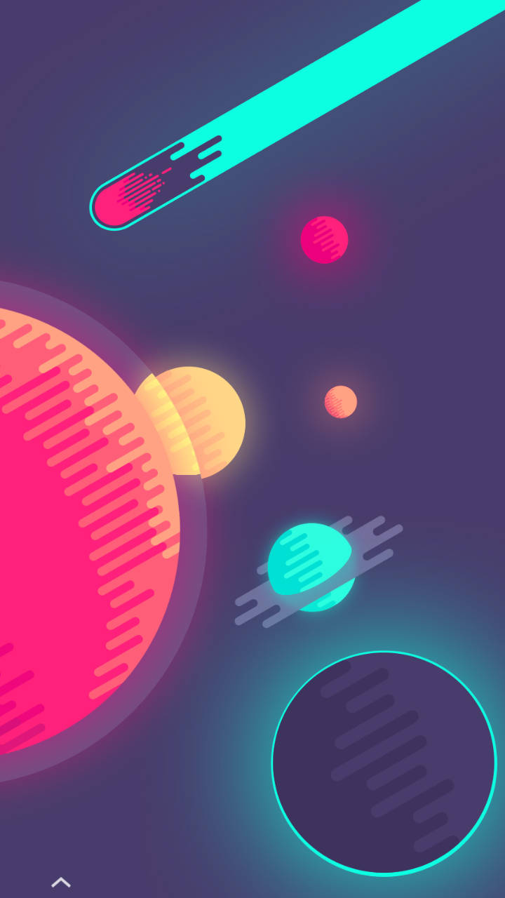 Hype Space, neon planets, cosmic void, HD Phone Wallpaper
