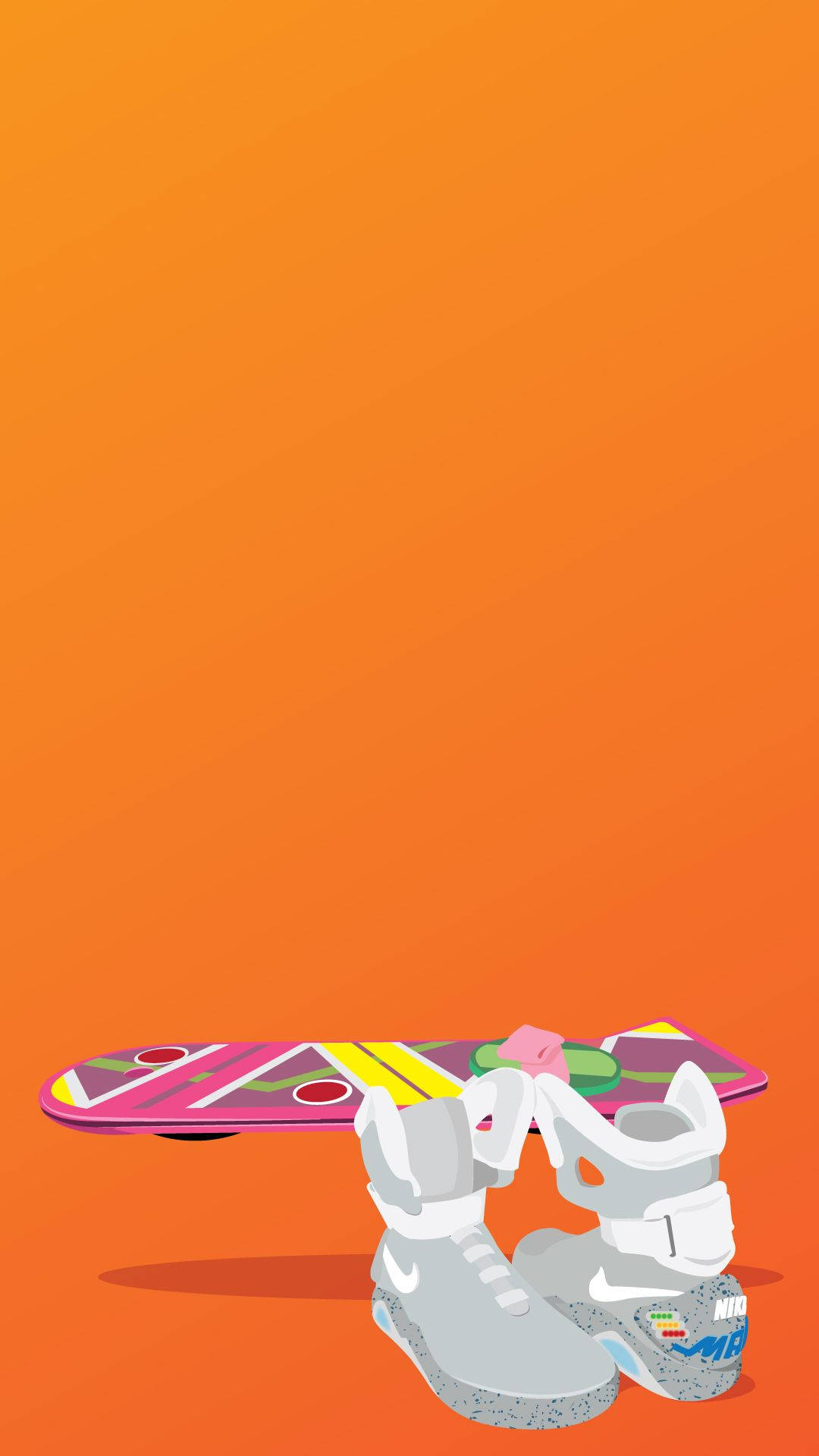 Hypebeast, futuristic gray sneakers, colorful skateboard, Full HD Phone Wallpaper