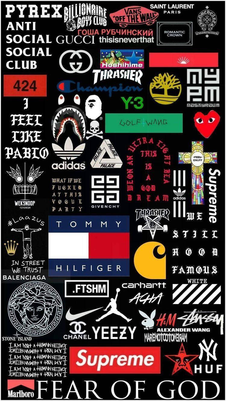 Hypebeast, streetwear, luxury brand logos, HD Phone Wallpaper